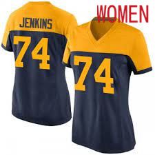 Women Green Bay Packers #74 Elgton Jenkins Nike Navy Game NFL Jersey